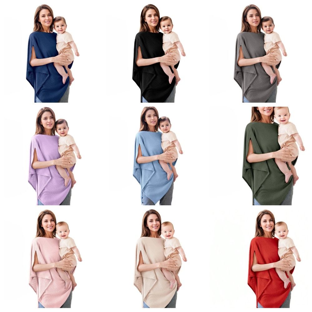 Nursing Cover Breastfeeding - ผ้าคลุมให้นมบุตรแบบนุ่ม ระบายอากาศได้ดี ผ้าถักลายวาฟเฟิล ป้องกันลม กันแดด สำหรับให้นมบุตรและปั๊มนม