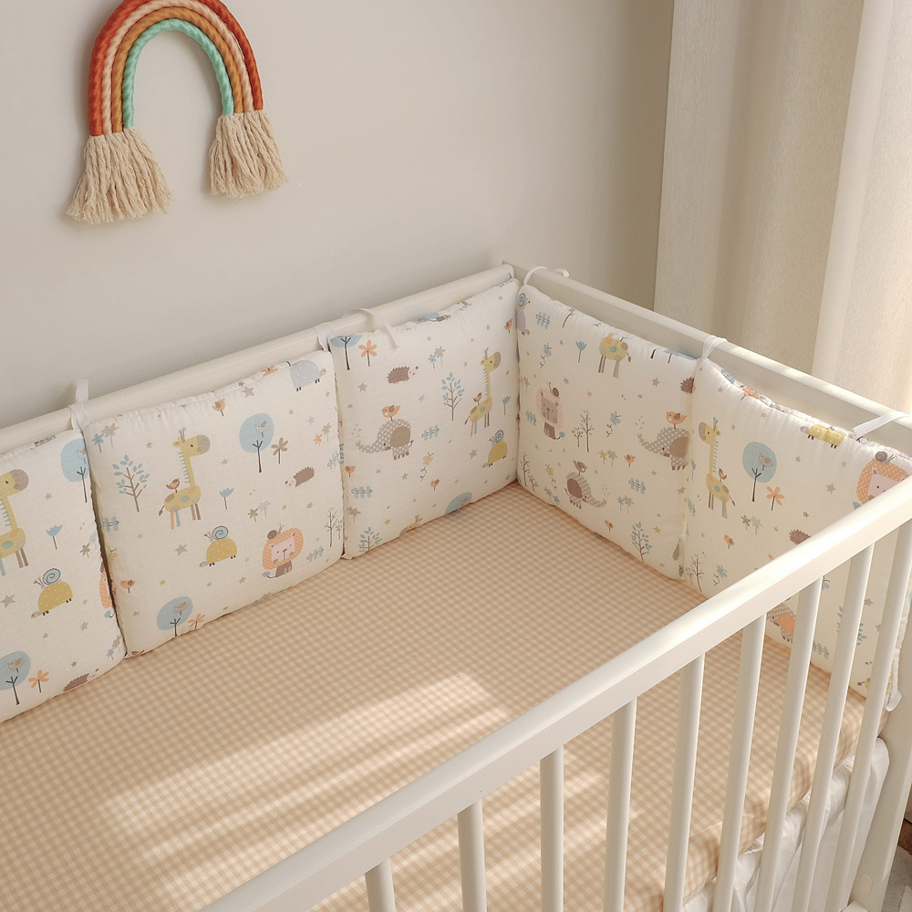 Baby Nursery Glider - เตียงเด็กแรกเกิดกันชนเตียงเด็กกันการชน6ชิ้นถอดออกได้ล้างทำความสะอาดได้