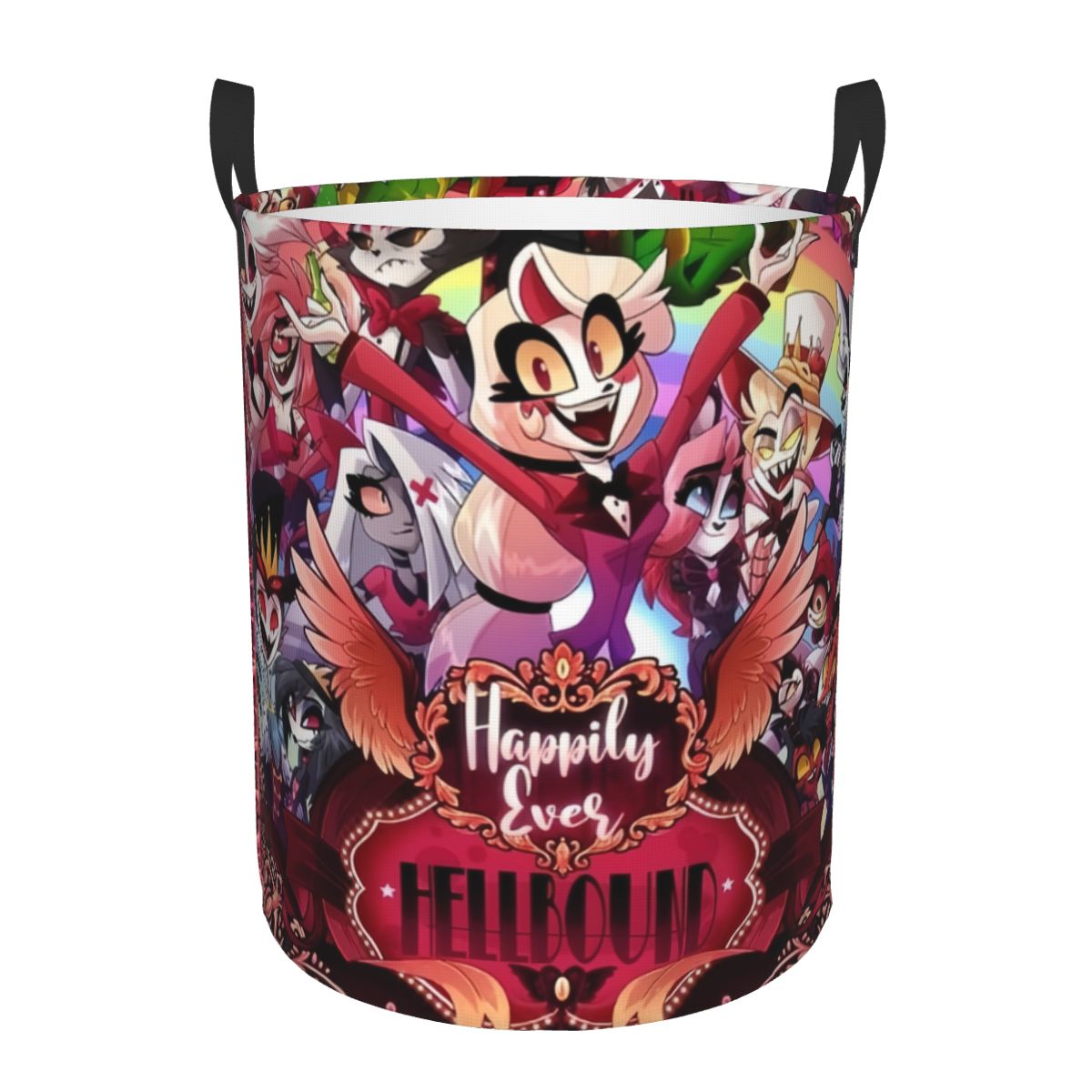 Baby Nursery Songs - Custom America Hazbin โรงแรมตะกร้าซักผ้าอะนิเมะตลกเพลงและเต้นรําเด็ก Hamper สําหรับเนอสเซอรี่ของเล่นจัดเก็บถัง