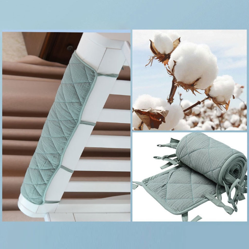 Baby Nursery Glider - ผ้าฝ้ายป้องกันกันชน Wrap Edge Baby Anti-Bite เตียงรั้ว