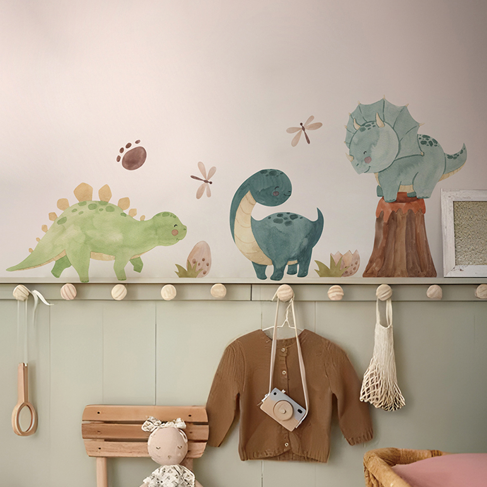 Baby Nursery Decor Boy - สติ๊กเกอร์ติดผนังรูปไดโนเสาร์สติกเกอร์ผนังตัวอักษรไดโนเสาร์เครื่องตกแต่งฝาผนังสำหรับเด็กผู้ชายเด็กเล็กเด็กผู้หญิงสถานที่เลี้ยงเด็กเด็กทารกห้องนอนห้องนั่งเล่นห้องเรียน