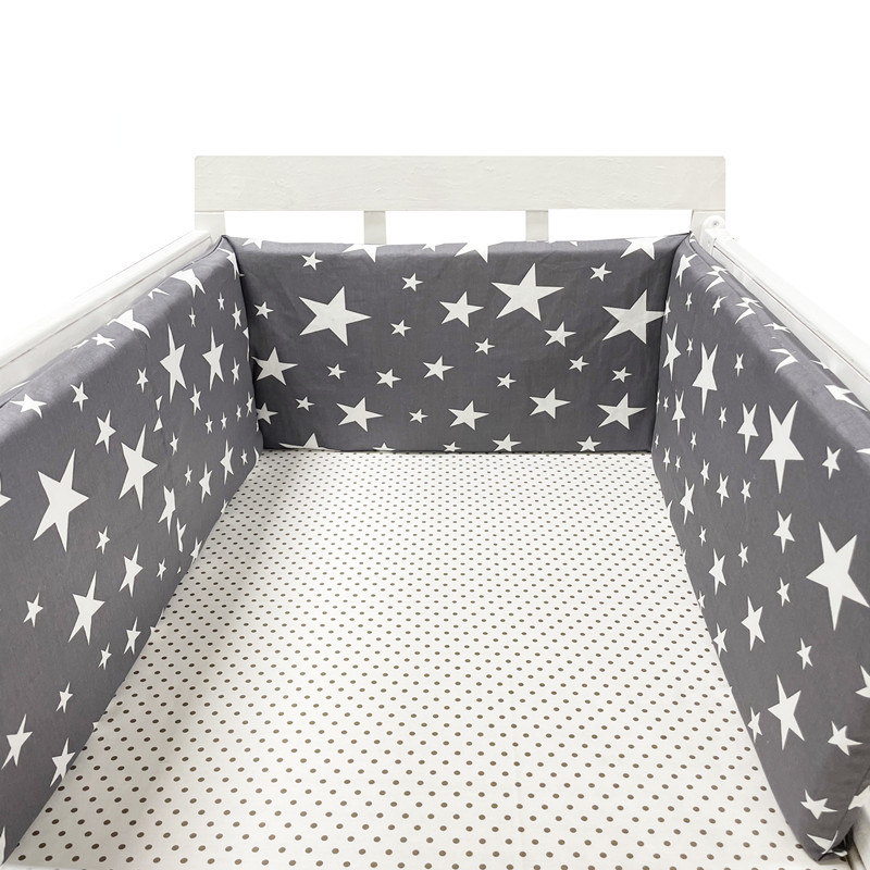Baby Nursery Glider - ชุดเครื่องนอนเด็กแบบนอร์ดิก ลายดาว ขนาด 200x30 ซม. พร้อมกันชนหนา