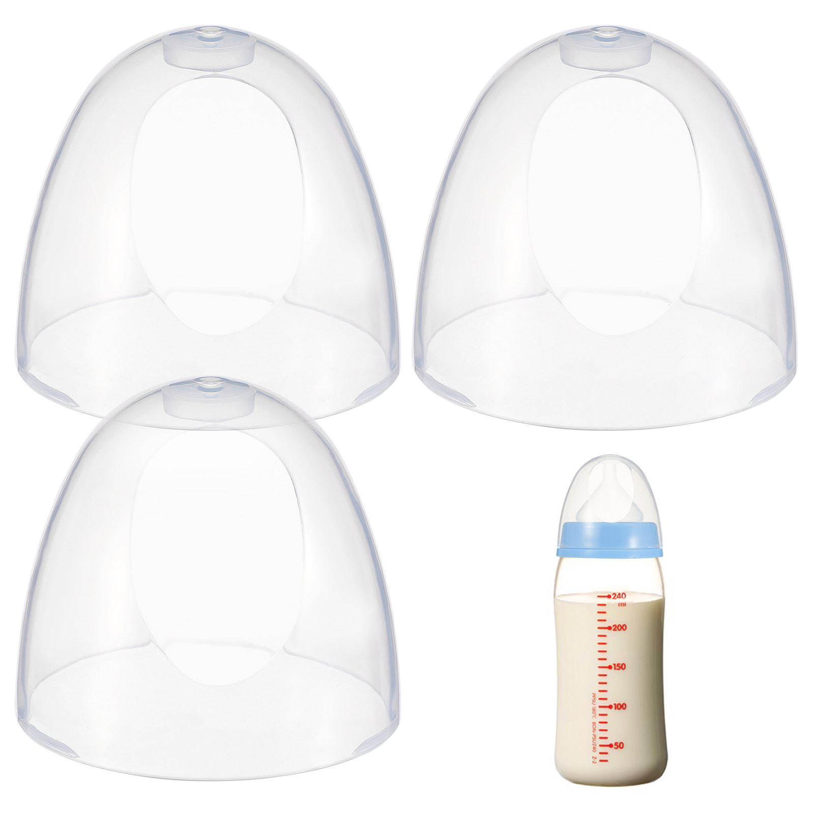 Nursing Cover Breastfeeding - ฝาขวดนมพลาสติกแบบเปลี่ยนได้ ป้องกันการรั่วซึม ฝาครอบโดมใส สำหรับขวดนมแบบใช้ซ้ำได้ อุปกรณ์เสริมสำหรับขวดนม