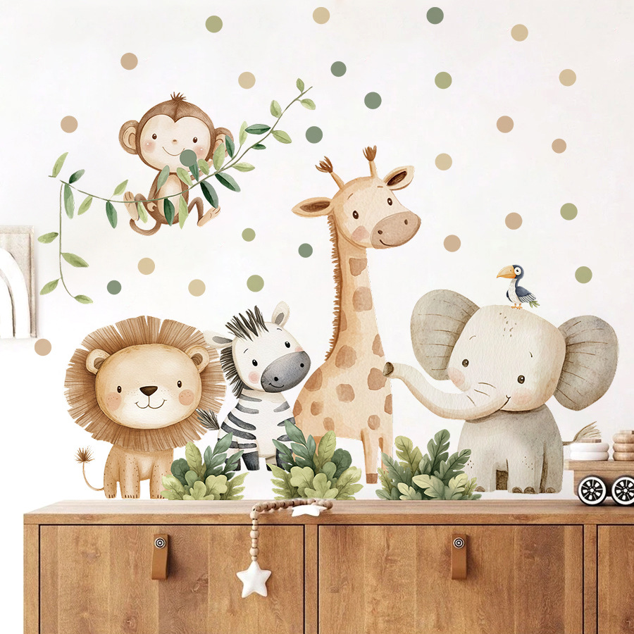 Boho สัตว์ป่าสติ๊กเกอร์ติดผนัง - Baby Nursery Decor Boy บทวิจารณ์และราคา