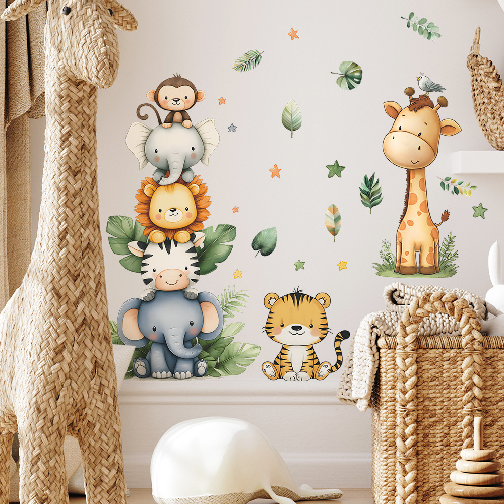 Boho สัตว์ป่าสติ๊กเกอร์ติดผนัง - Baby Nursery Decor Boy บทวิจารณ์และราคา