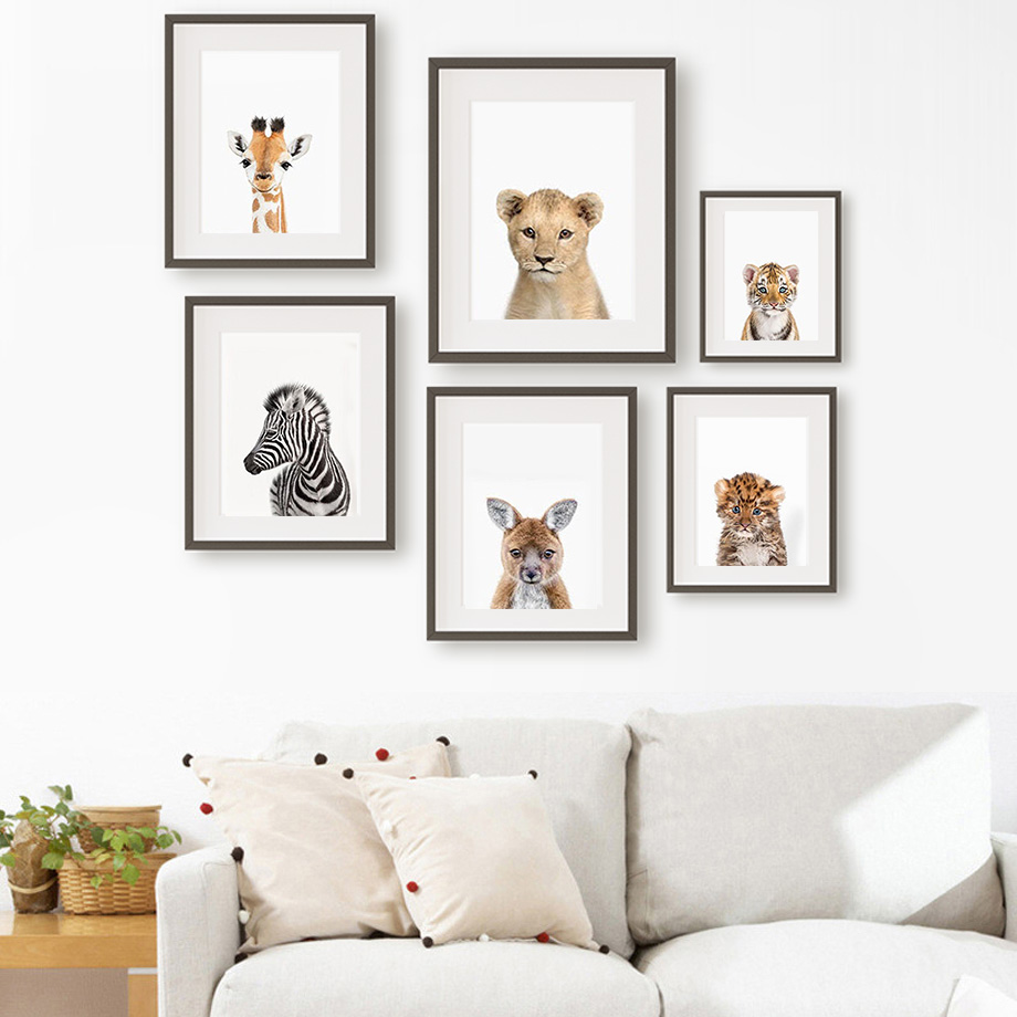 ภาพพิมพ์ติดผนังสำหรับตกแต่งห้อ - Baby Zoo Nursery บทวิจารณ์และราคา
