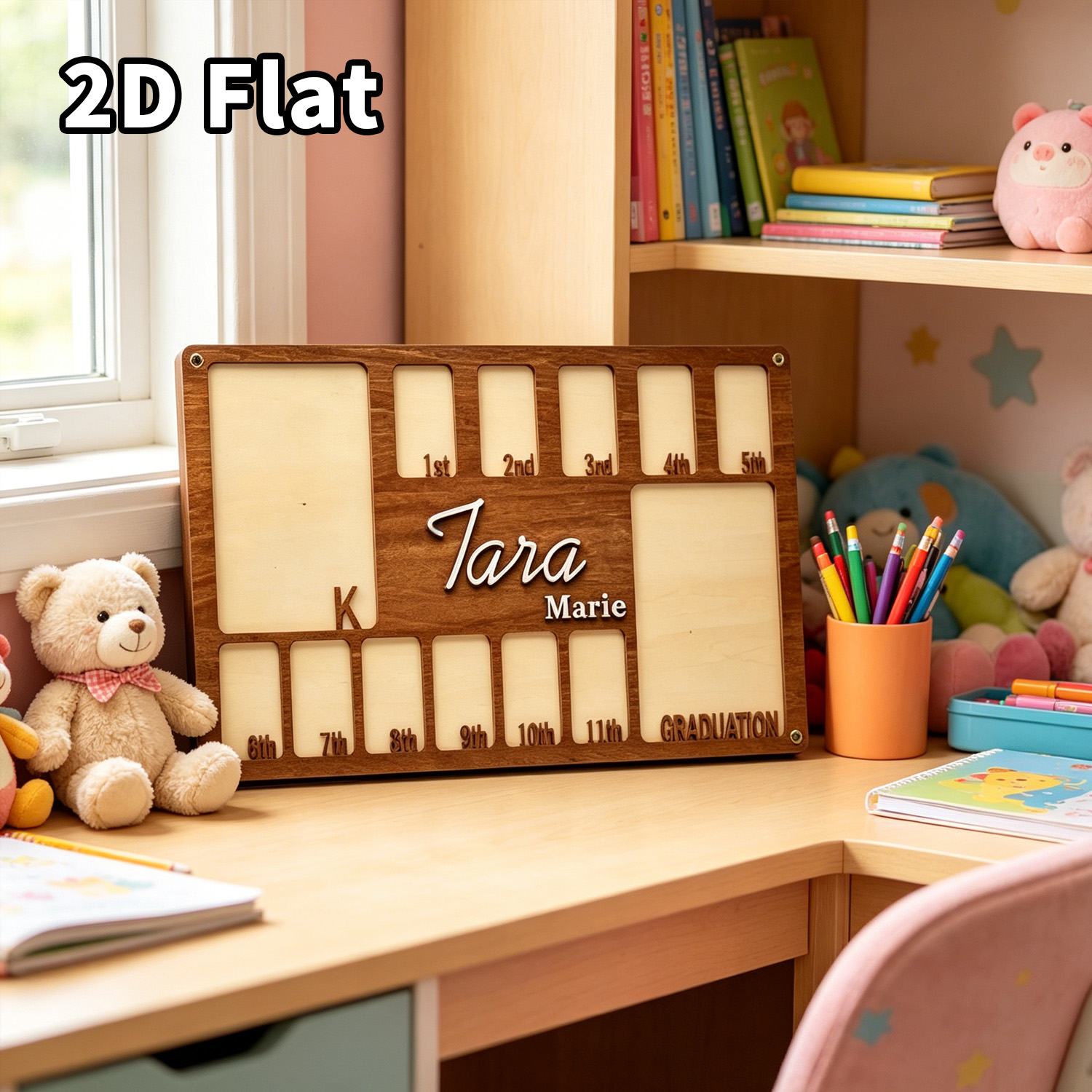 กรอบรูปไม้แบบกำหนดเอง 1 ชิ้น ป - Baby Nursery Home บทวิจารณ์และราคา