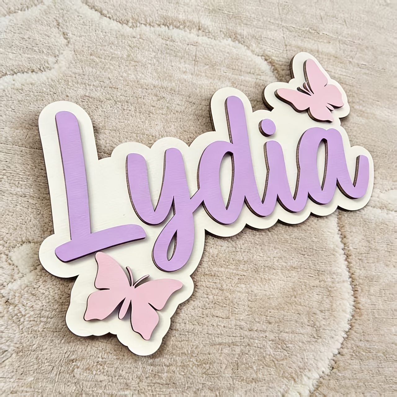 ป้ายชื่อห้องรูปผีเสื้อสีฟ้าและ - Baby Nursery Decor บทวิจารณ์และราคา