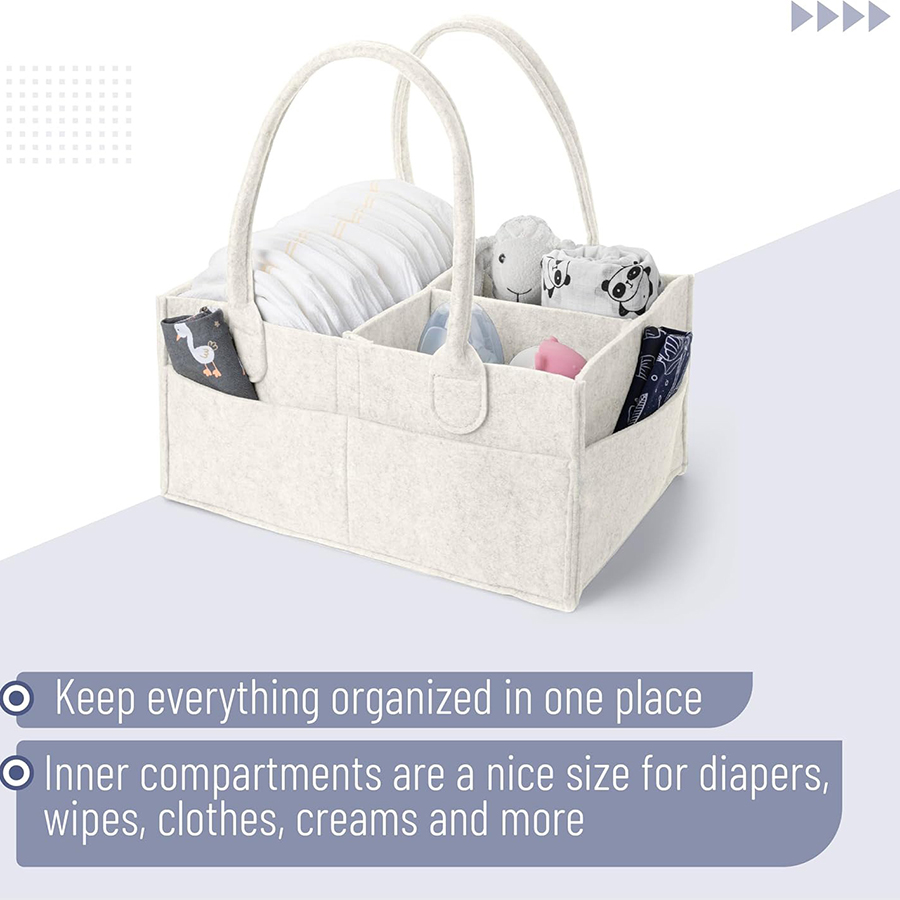 ตะกร้าเก็บของเด็กอ่อนแบบมีหูหิ - Baby Nursery Organiser บทวิจารณ์และราคา