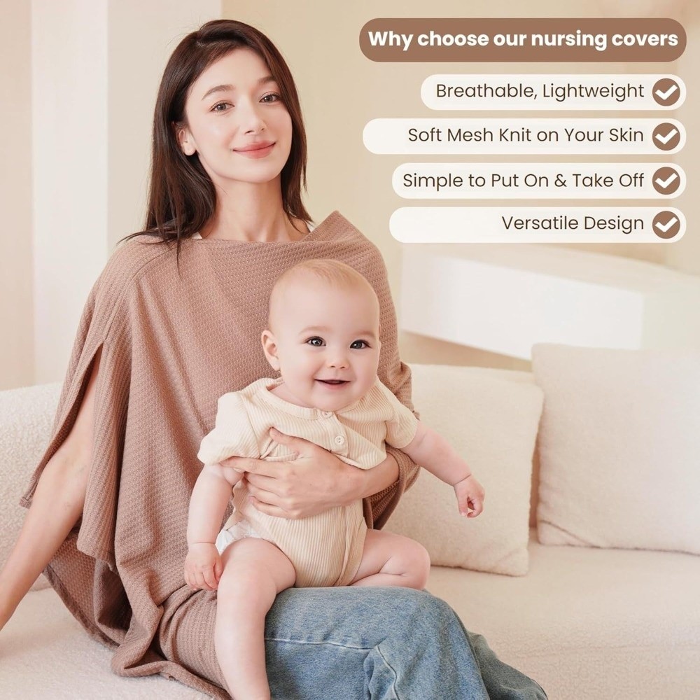 ผ้าคลุมให้นมบุตรแบบนุ่ม ระบายอ - Nursing Cover Breastfeeding บทวิจารณ์และราคา