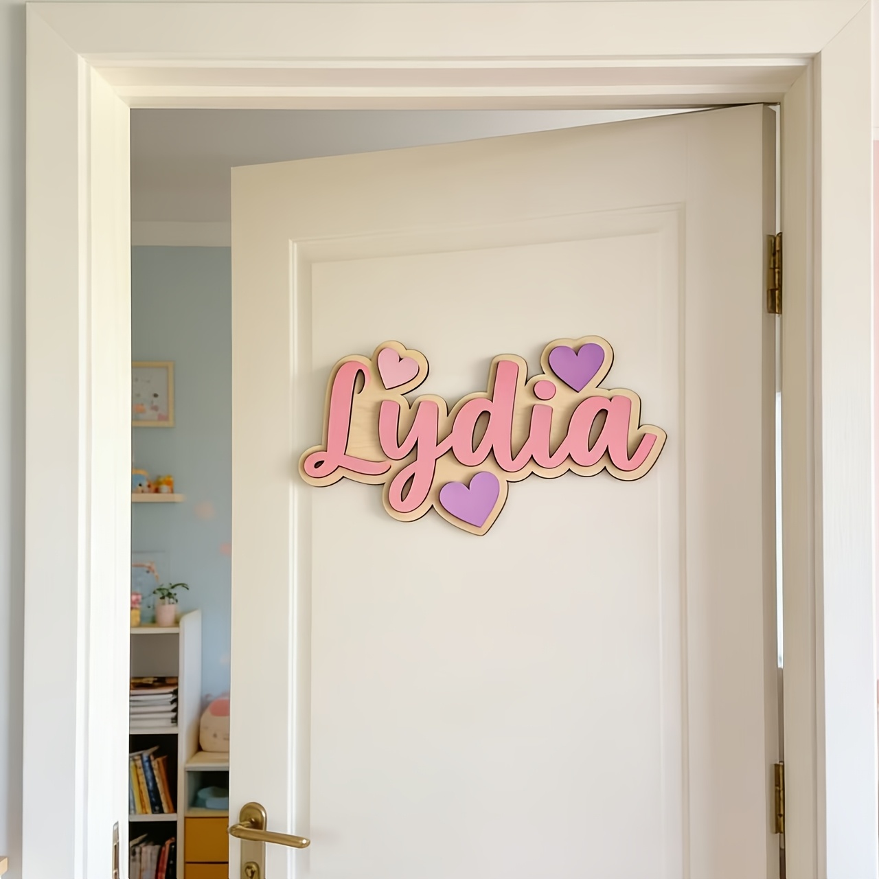 ป้ายชื่อรูปหัวใจไล่เฉดสีแบบปรั - Baby Nursery Decor บทวิจารณ์และราคา