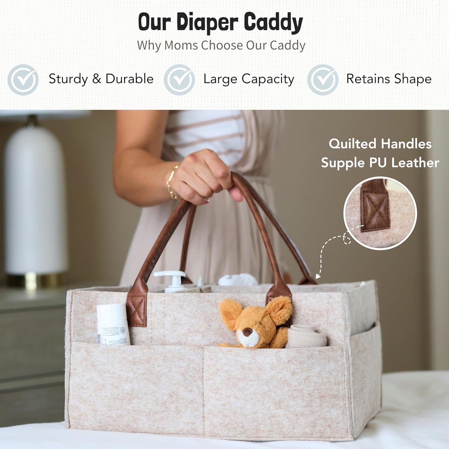 ตะกร้าเก็บของเด็กอ่อนแบบมีหูหิ - Baby Nursery Organiser บทวิจารณ์และราคา