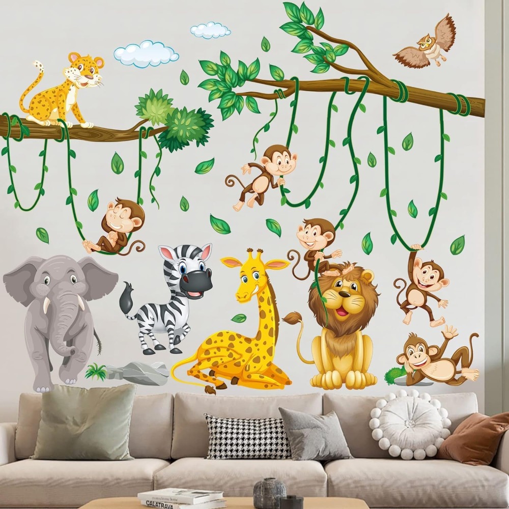 สติ๊กเกอร์ติดผนังลายต้นไม้และส - Baby Nursery Decor Boy บทวิจารณ์และราคา