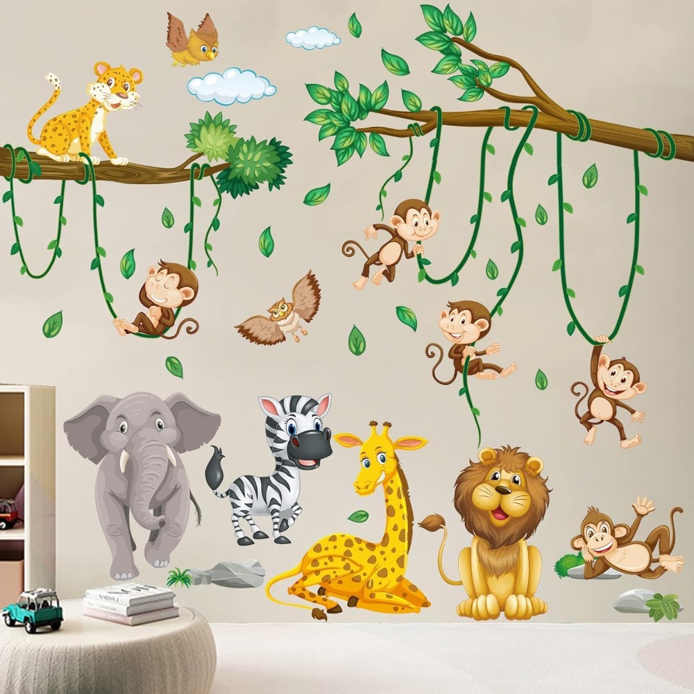 สติ๊กเกอร์ติดผนังลายต้นไม้และส - Baby Nursery Decor Boy บทวิจารณ์และราคา