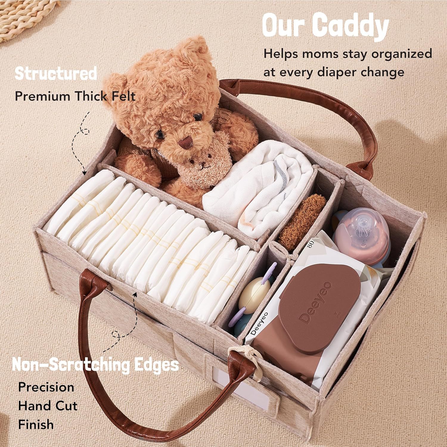 ตะกร้าเก็บของเด็กอ่อนแบบมีหูหิ - Baby Nursery Organiser บทวิจารณ์และราคา