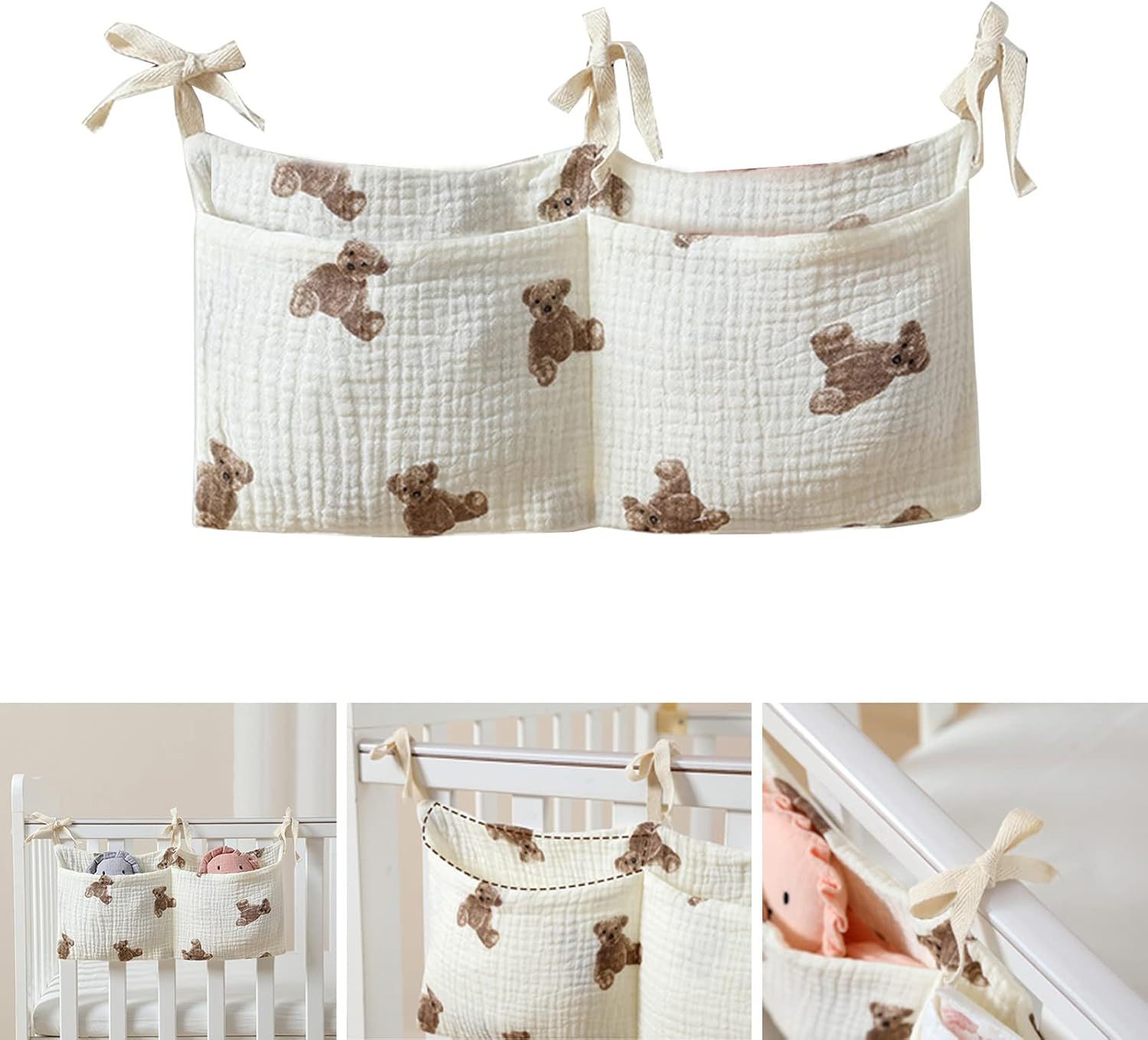 Baby Crib Organizer Cot Caddy  - Baby Nursery Organiser บทวิจารณ์และราคา