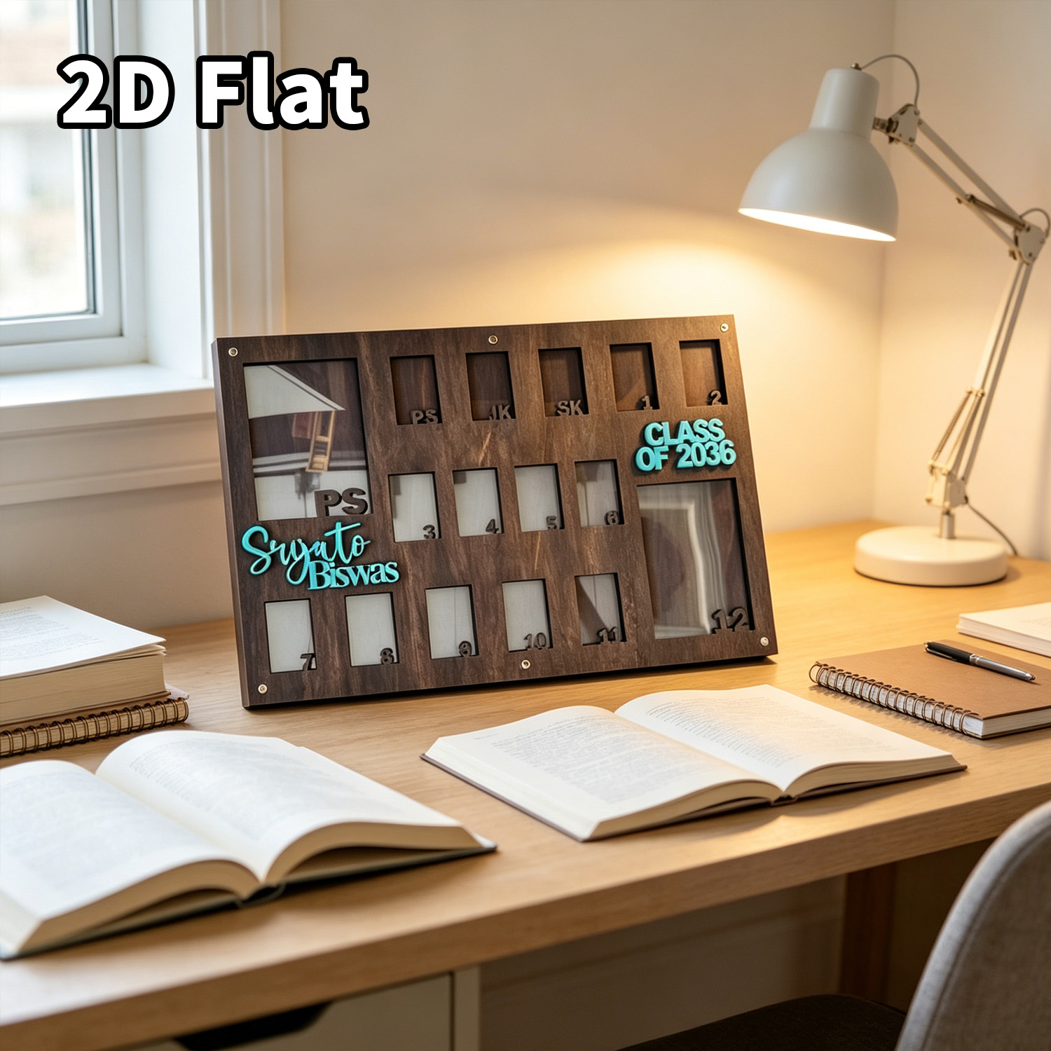 กรอบรูปไม้แบบกำหนดเอง 1 ชิ้น ป - Baby Nursery Home บทวิจารณ์และราคา