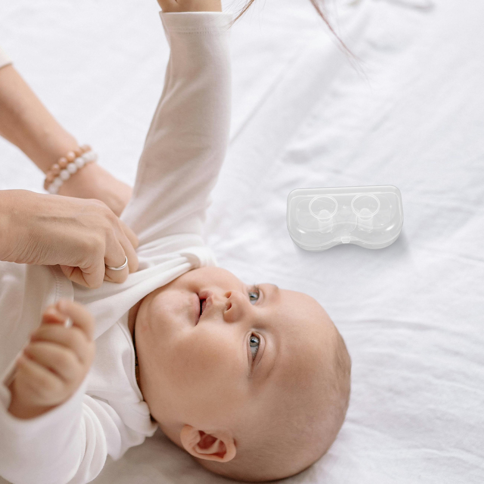 แผ่นป้องกันเต้านมซิลิโคน 1 คู่ - Nursing Cover Breastfeeding บทวิจารณ์และราคา