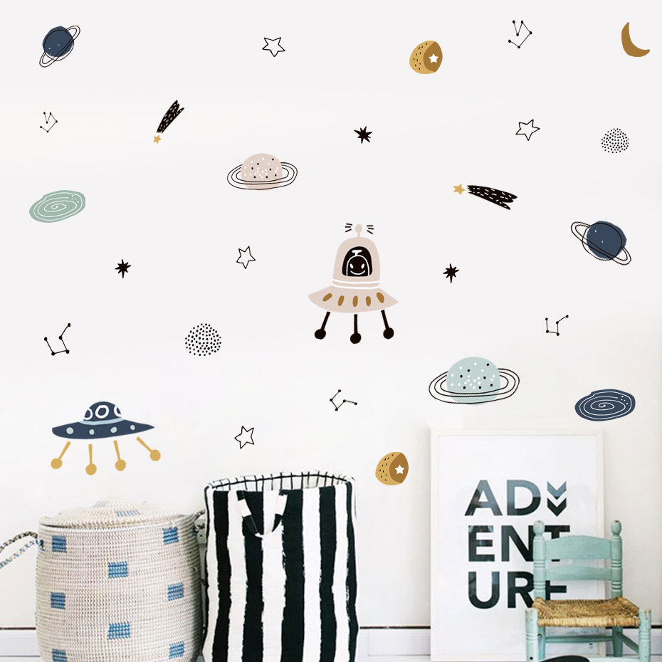 การ์ตูน UFO Aliens Planet รูปแ - Baby Nursery Decor Boy บทวิจารณ์และราคา