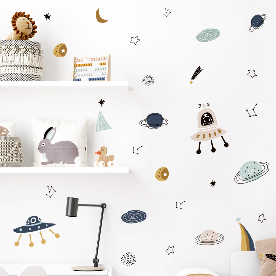 การ์ตูน UFO Aliens Planet รูปแ - Baby Nursery Decor Boy บทวิจารณ์และราคา