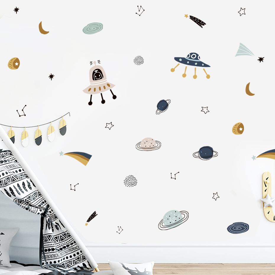 การ์ตูน UFO Aliens Planet รูปแ - Baby Nursery Decor Boy บทวิจารณ์และราคา