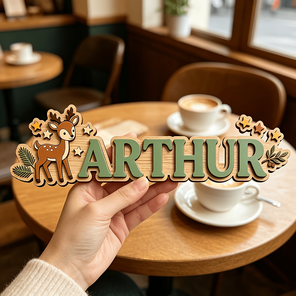 ป้ายชื่อไม้รูปกวางและดาวแบบกำห - Baby Nursery Decor บทวิจารณ์และราคา