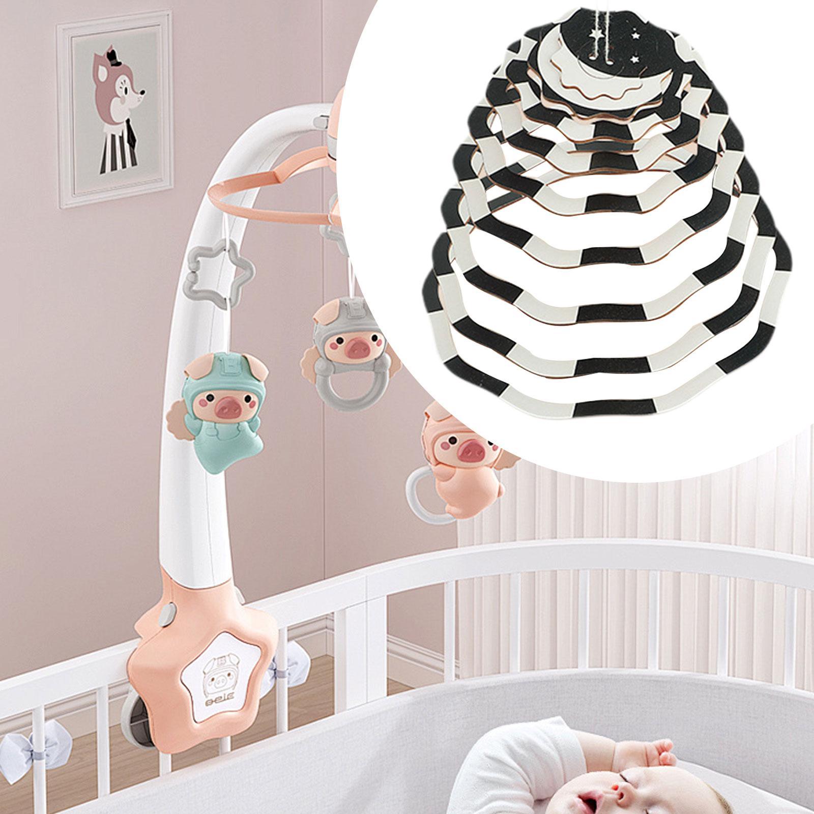 เปลมือถือ Sensory ของเล่นสีดํา - Baby Nursery Decor Boy บทวิจารณ์และราคา