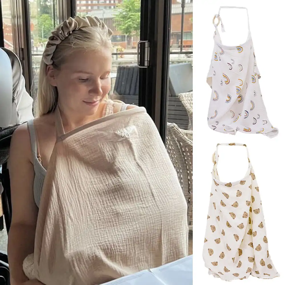 ผ้าคลุมให้นมบุตร ผ้าฝ้าย ผ้าคล - Nursing Cover Breastfeeding บทวิจารณ์และราคา
