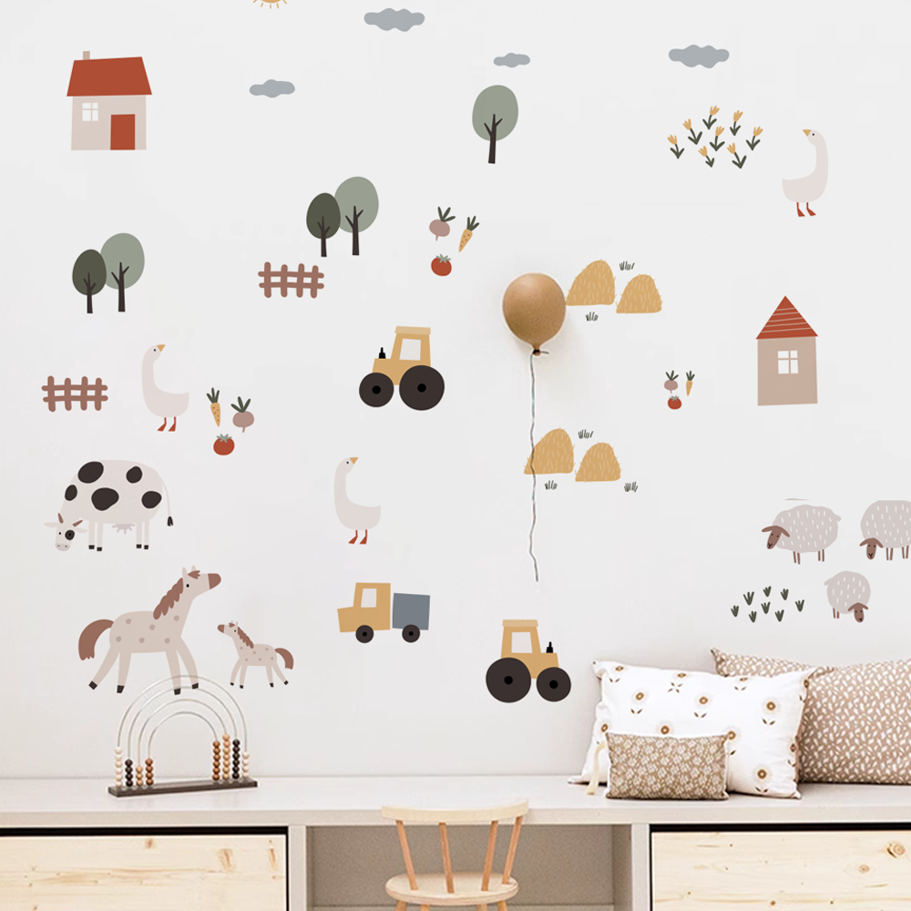 Boho การ์ตูนน่ารักวัวฟาร์มสัตว - Baby Nursery Needs บทวิจารณ์และราคา