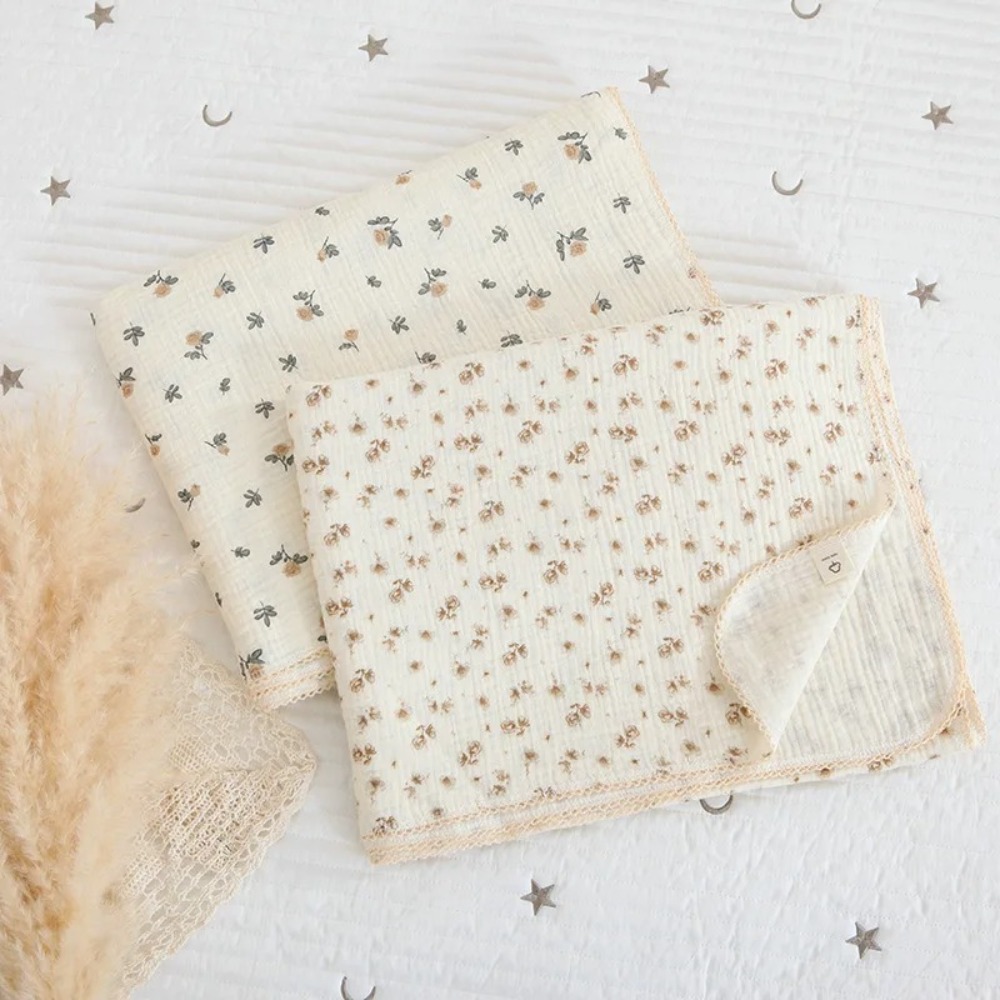ผ้าห่มเด็กมัสลินลายดอกไม้นุ่มผ - Swaddle Blanket Muslin บทวิจารณ์และราคา