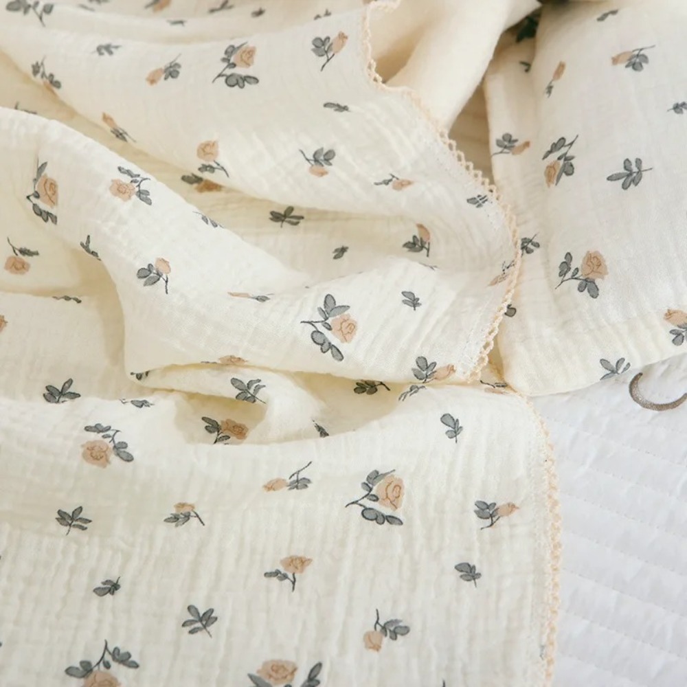 ผ้าห่มเด็กมัสลินลายดอกไม้นุ่มผ - Swaddle Blanket Muslin บทวิจารณ์และราคา