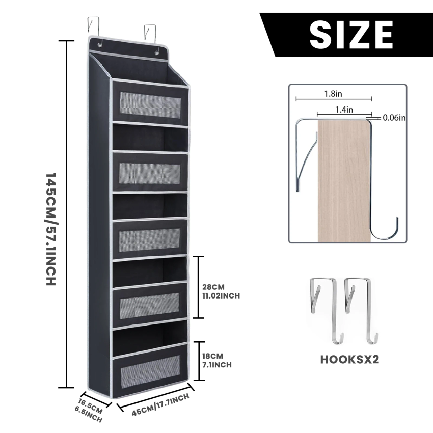 ที่เก็บของแขวนประตู 5 ชั้น, ที - Baby Nursery Organiser บทวิจารณ์และราคา