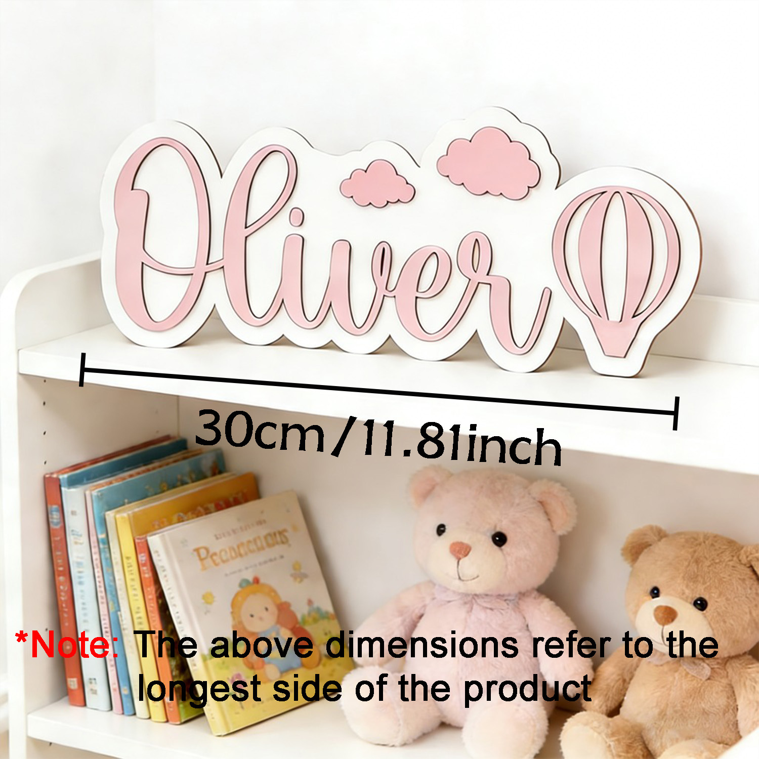 ป้ายชื่อห้องรูปบอลลูนลมร้อนและ - Baby Nursery Decor บทวิจารณ์และราคา