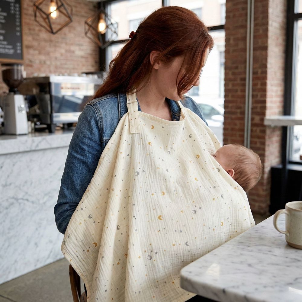 ผ้าคลุมให้นมบุตรแบบผ้าฝ้าย ปรั - Nursing Cover Breastfeeding บทวิจารณ์และราคา