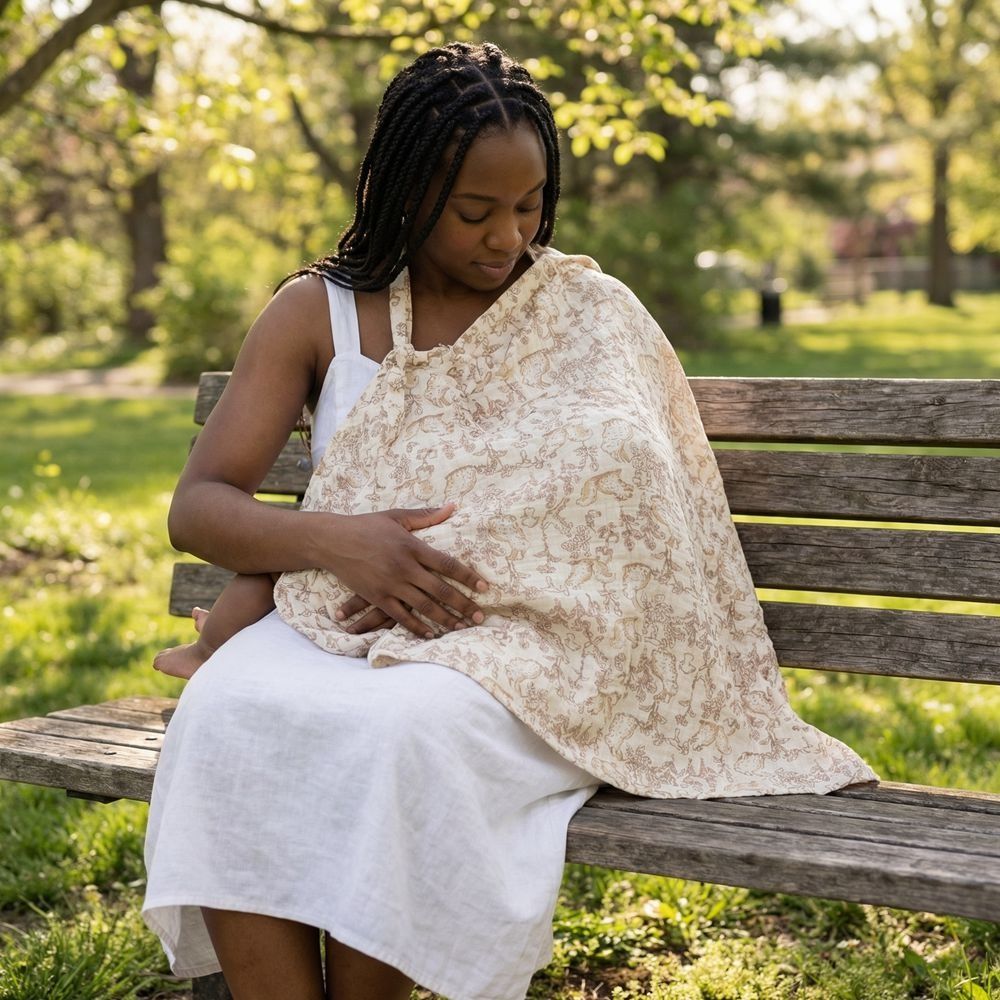 ผ้าคลุมให้นมบุตรแบบผ้าฝ้าย ปรั - Nursing Cover Breastfeeding บทวิจารณ์และราคา