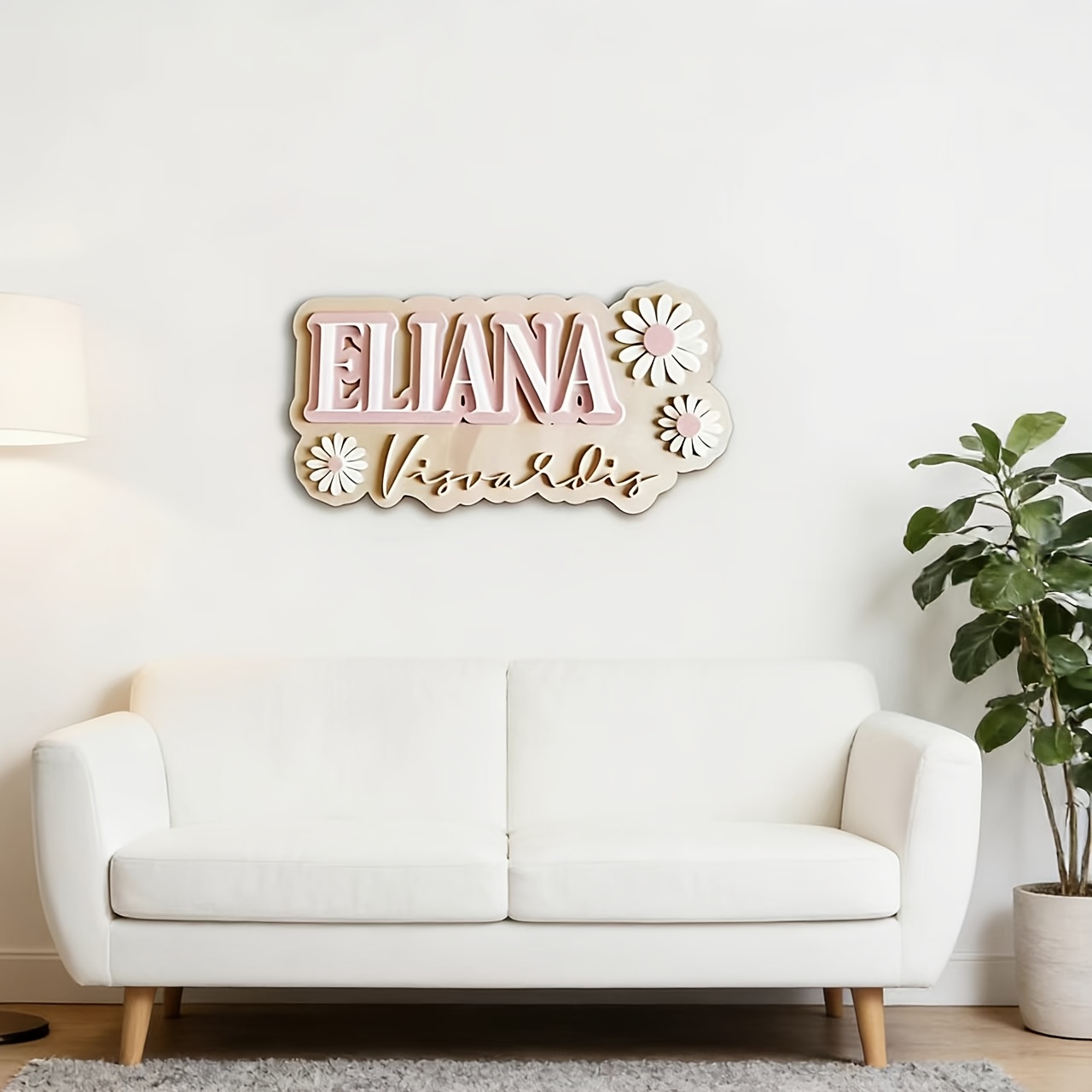 ป้ายไม้สลักชื่อคู่แบบปรับแต่งไ - Baby Nursery Accent Wall บทวิจารณ์และราคา