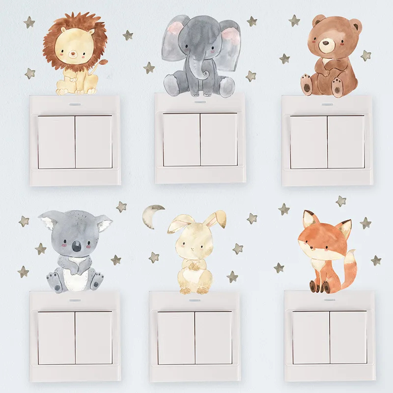 สติ๊กเกอร์ติดผนังรูปสัตว์ป่าแส - Baby Nursery Decor Boy บทวิจารณ์และราคา