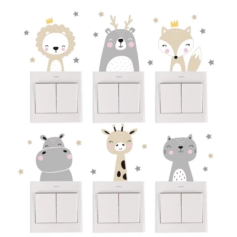 สติ๊กเกอร์ติดผนังรูปสัตว์ป่าแส - Baby Nursery Decor Boy บทวิจารณ์และราคา
