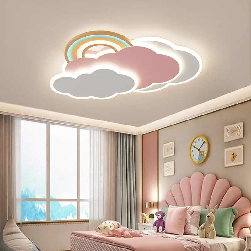Rainbow Cloud โคมไฟเพดานสาวสีช - Baby Nursery Ceiling Light บทวิจารณ์และราคา