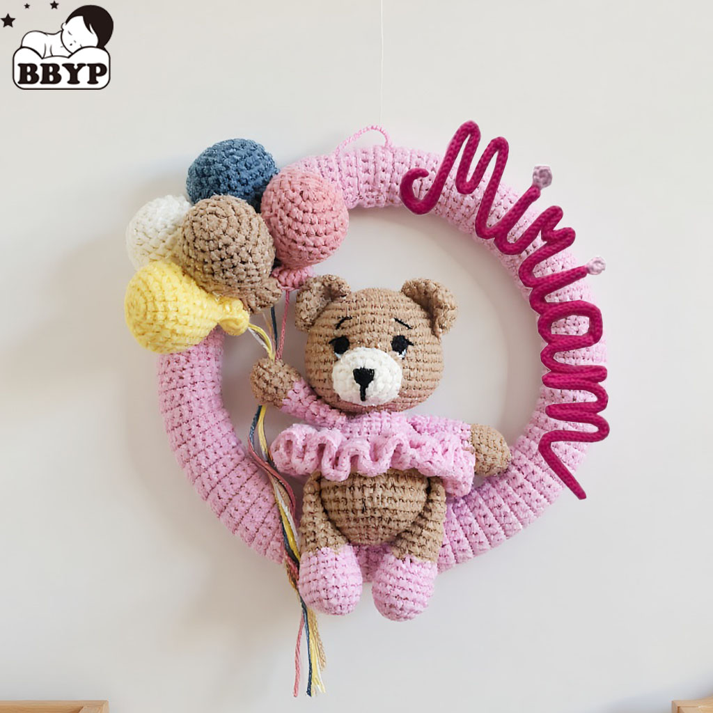 พวงหรีดชื่อถักโครเชต์แบบสั่งทำ - Baby Nursery Needs บทวิจารณ์และราคา