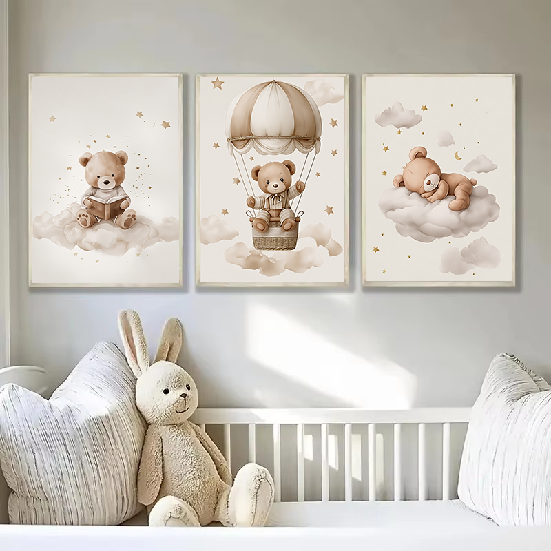 ภาพพิมพ์ผ้าแคนวาสลายหมีเท็ดดี้ - Baby Nursery Needs บทวิจารณ์และราคา